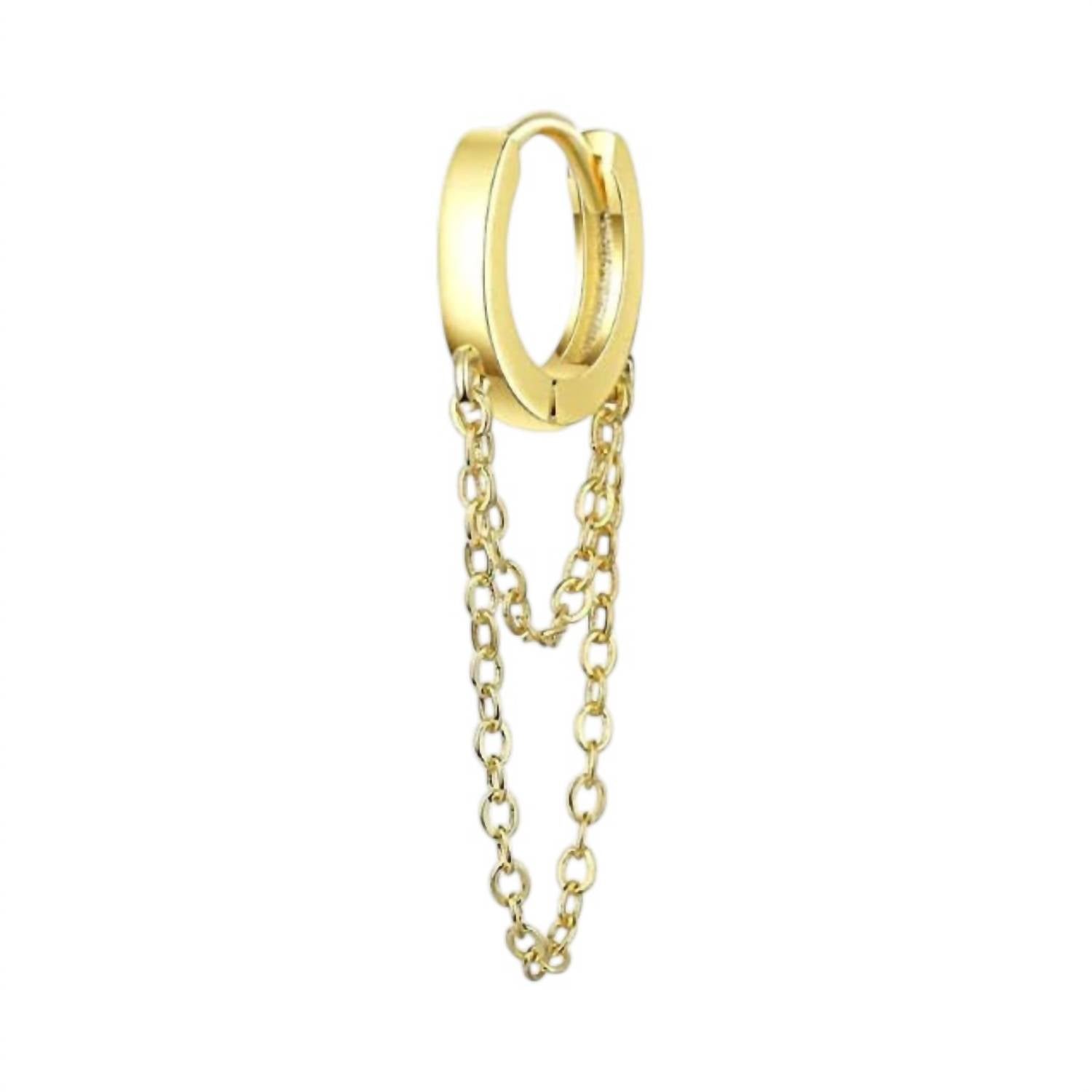 Kikichic - Women's Double Chain Huggies Hoops