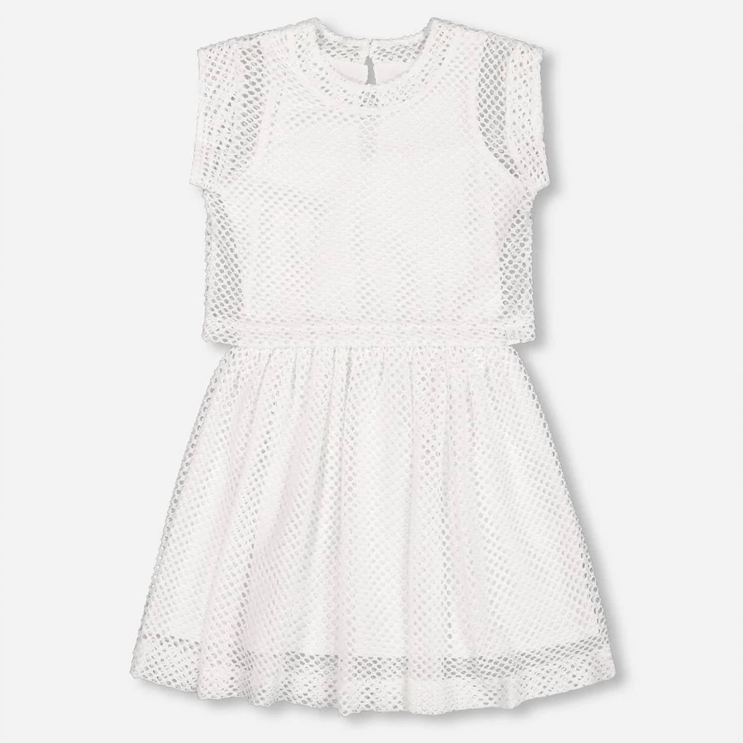 Deux Par Deux - Girl's Bi-material Mesh Dress
