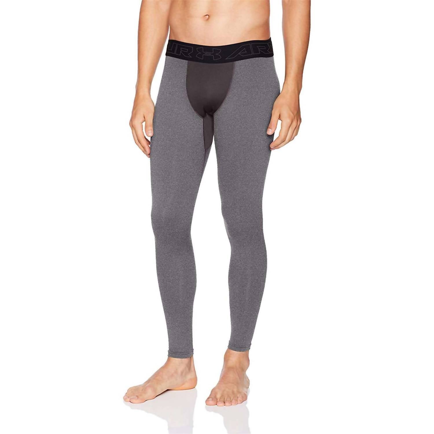 UNDER ARMOUR Men's Cold Gear Leggings in charcoal - men's pants