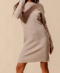 So Me - Coco Ribbed Sweater Dress With Pockets