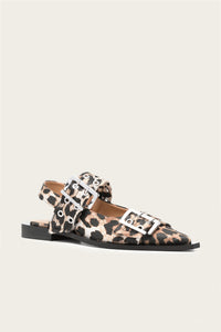 Ganni - Women's Feminine Buckle Ballerina Sandal