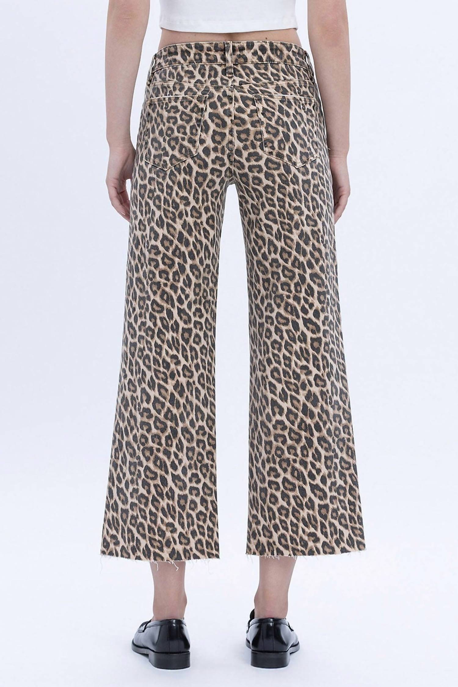 Loveret - Wild Leo High Rise Crop Wide Leg Jeans