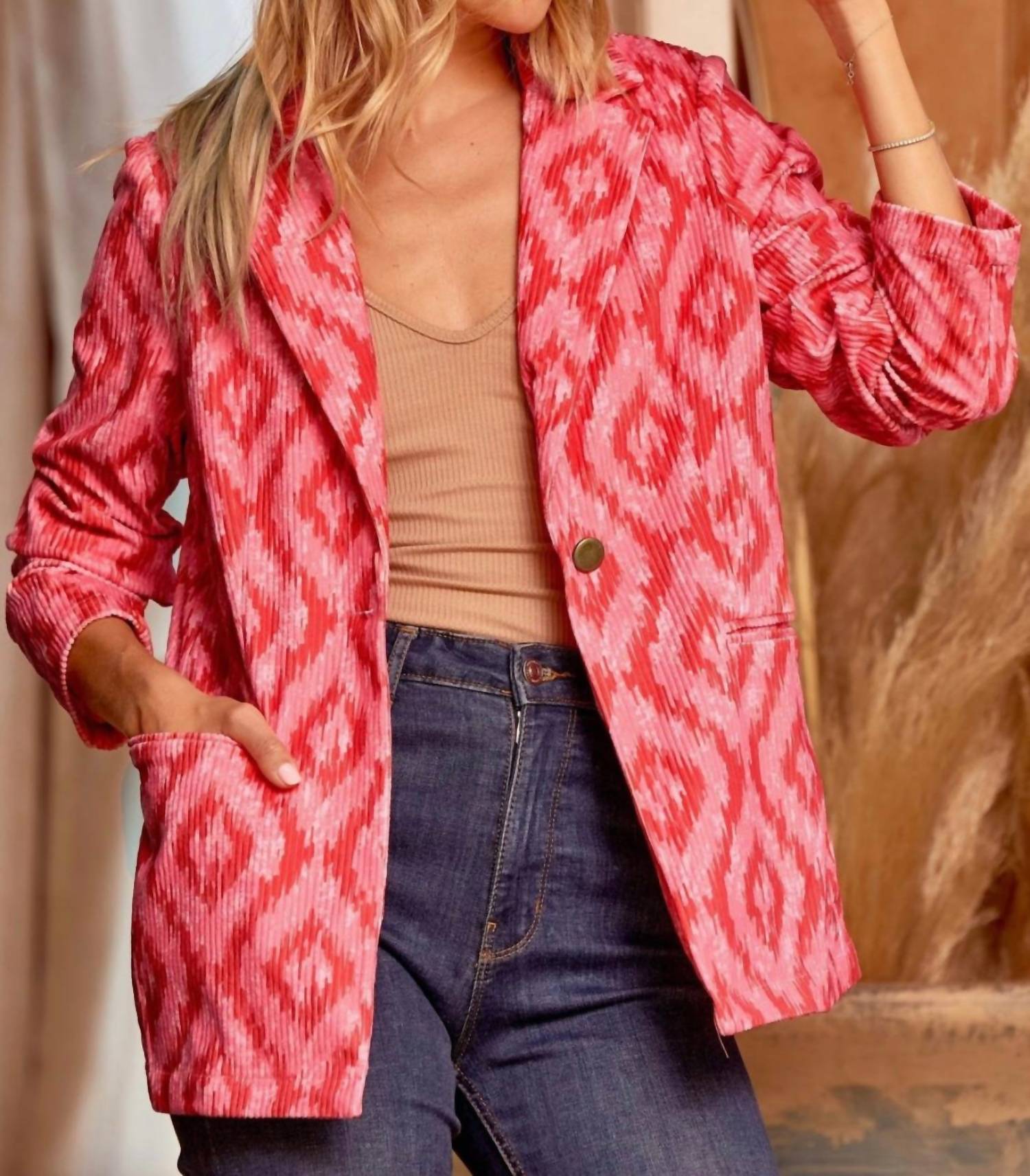 Andree By Unit - Fun Patterned Blazer - Plus