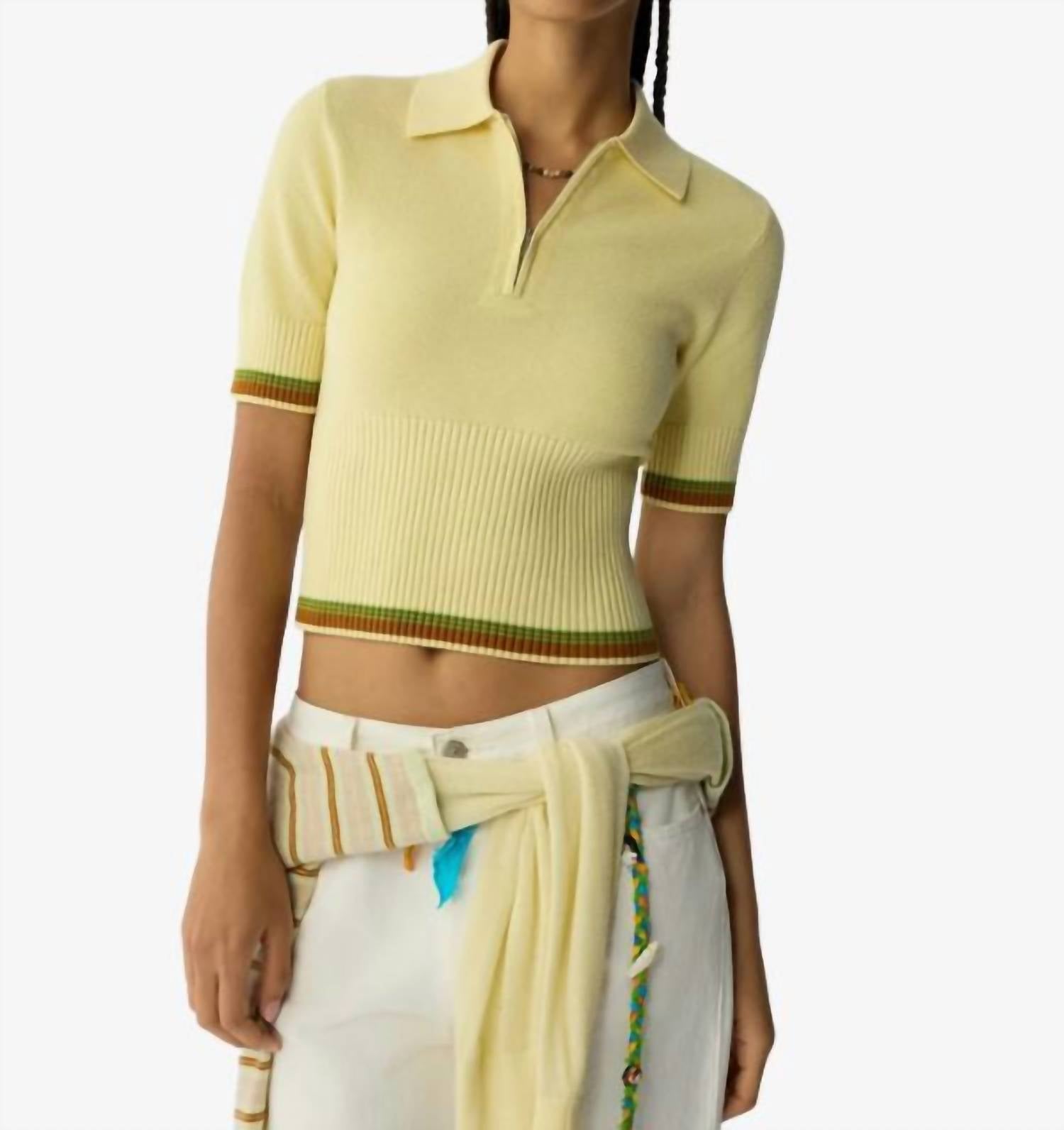 Guest In Residence - Marcella Cropped Polo