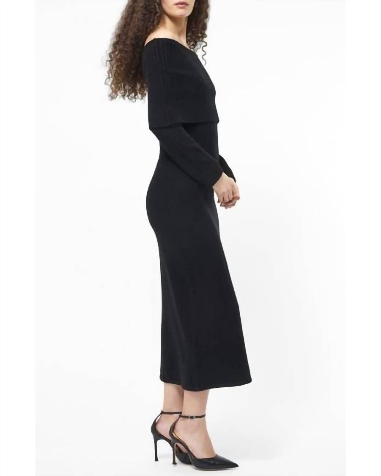 French Connection - Emilia Knit Off The Shoulder Dress
