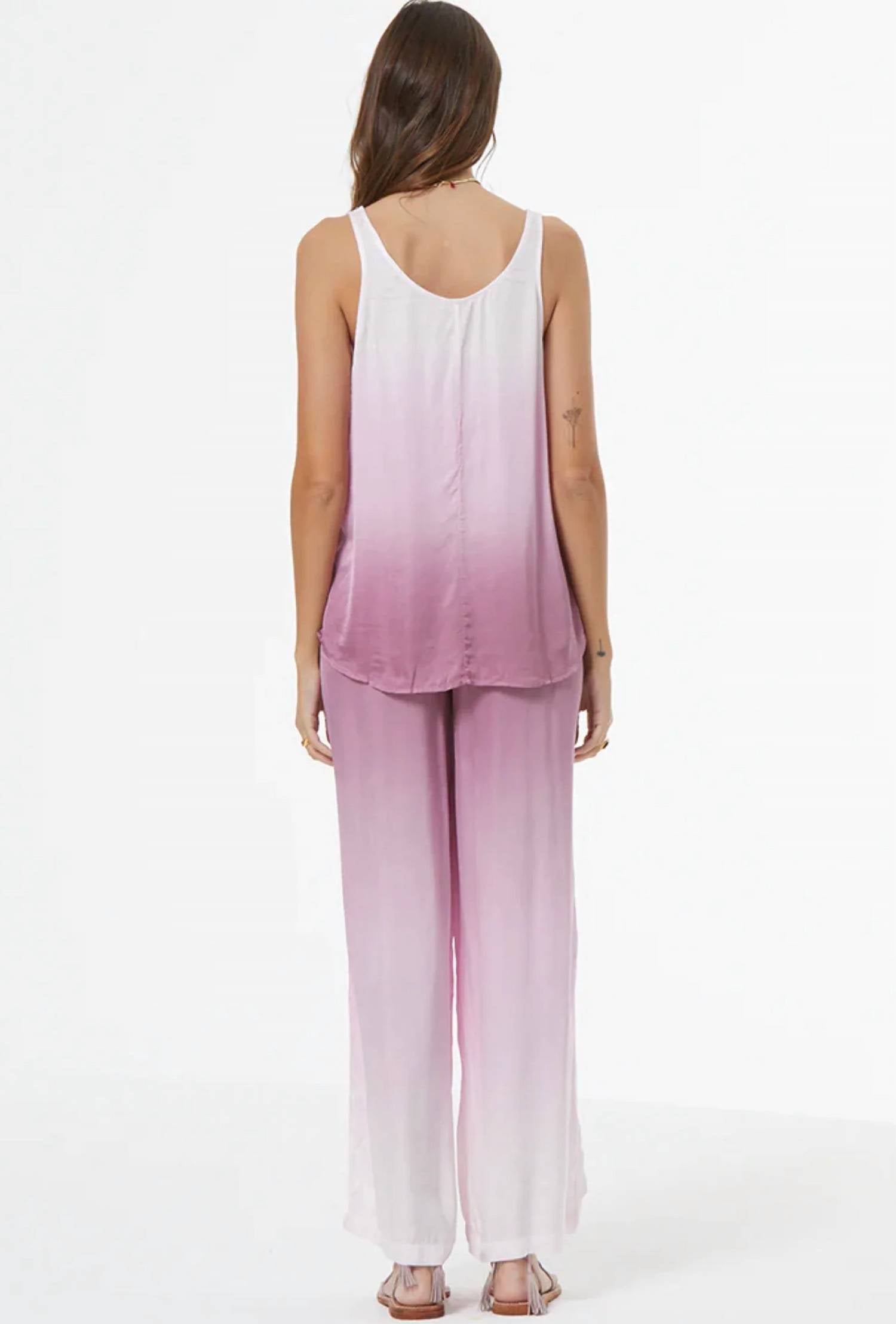 young fabulous & broke Yana Pant in pink ombre - women's pants - detail view