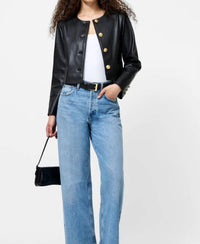 FRENCH CONNECTION Women's Dessa Cropped Jacket in black - women's jacket