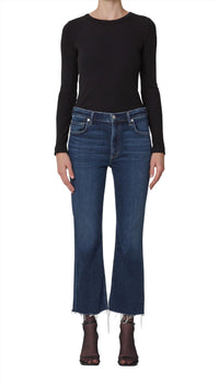 Citizens of Humanity Isola Mid Rise Cropped Boot Jean in baltic - women's jeans