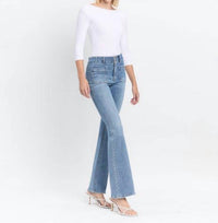 Flying Monkey - Guiltless High Rise Front Pocket Flare Jean