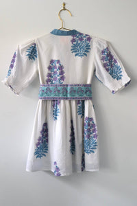 VICTORIA DUNN Little Girl's Kiawah Dress in amethyst - kids' dress - detail view