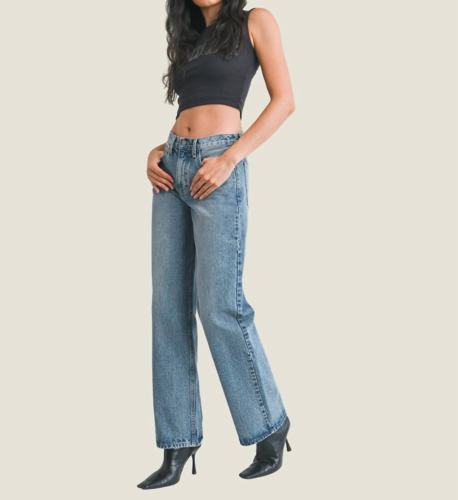 Just Black Denim - Relaxed Straight Jeans
