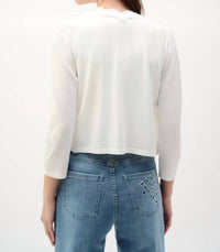 Joseph Ribkoff - Open-front Scalloped V-neck Cardigan