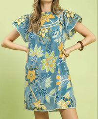 Umgee - Mix Abstract Print Dress