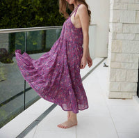 The Fox And The Mermaid - Block Printed Maxi Dress