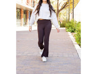 Julia Rose Rhea Bootcut Leggings With Pockets in brown - women's pants - view 4