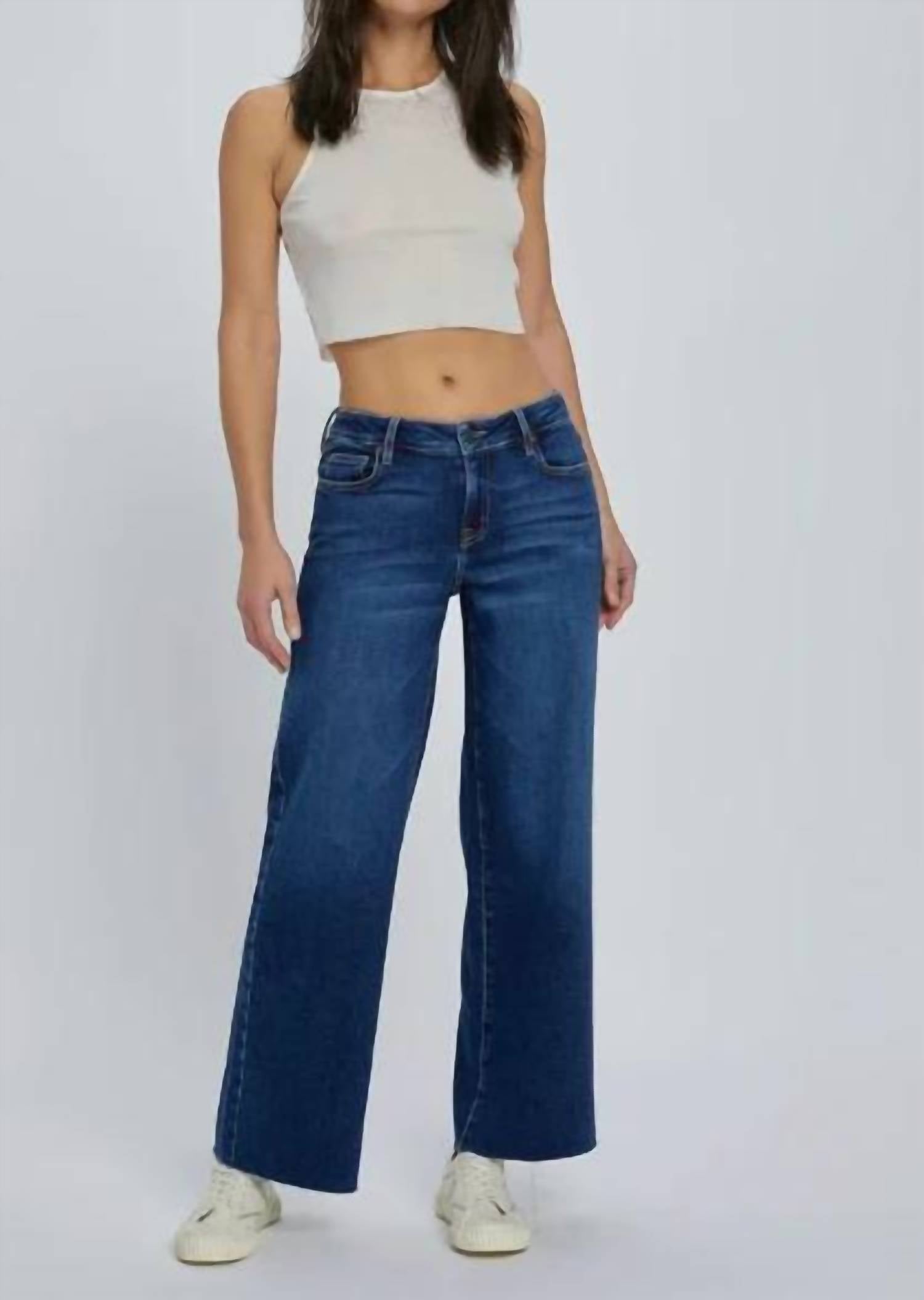 Hidden - Nori Clean Mid Rise Wide Leg Jean