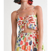 Jacquie The Label Felix Peplum Top in multi - women's shirt - view 4