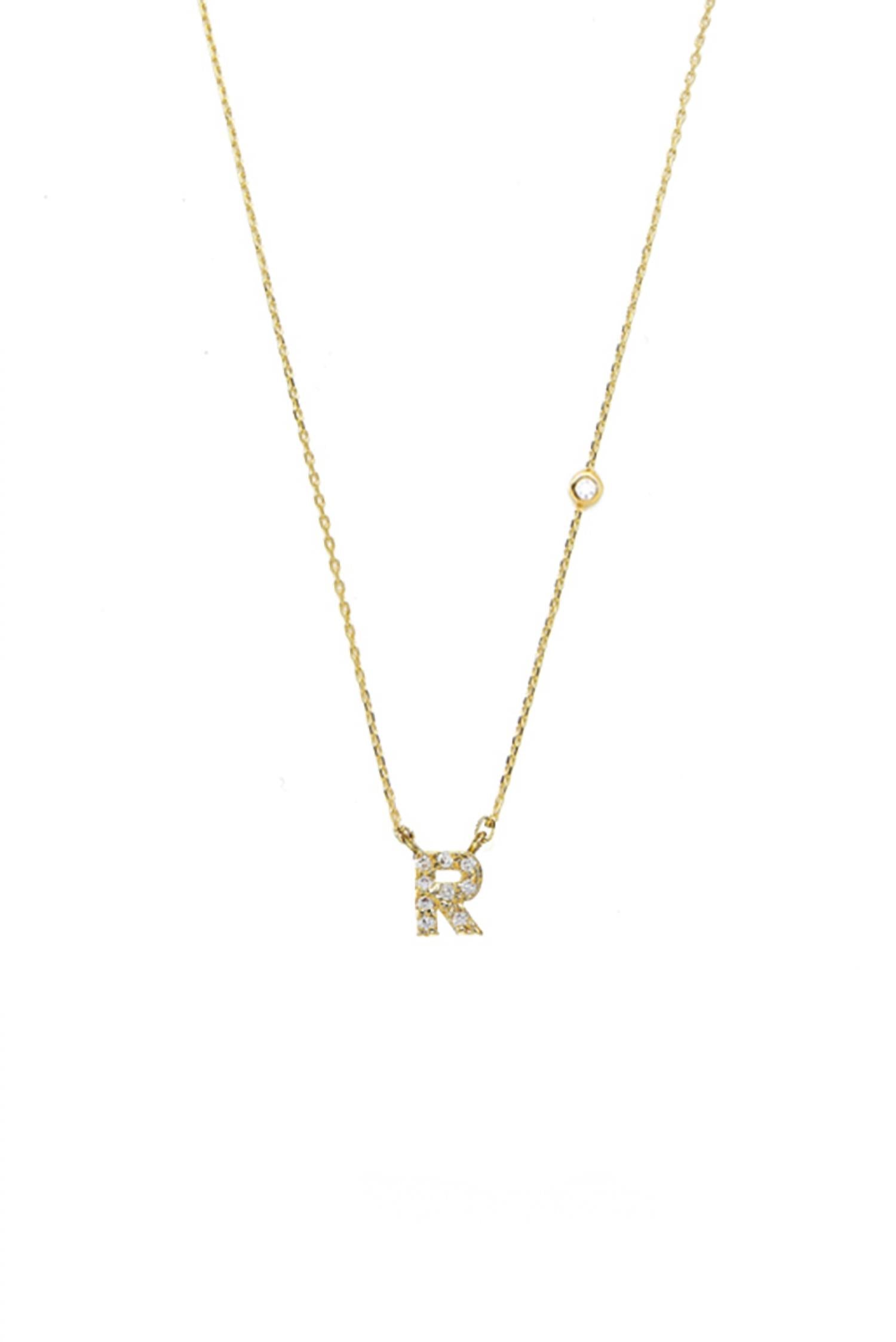 Tai Jewelry Women's Initial R Necklace in gold - women's jewelry
