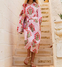 Pink City Prints - Pink City Prints Poppy Stripe Corfu Dress