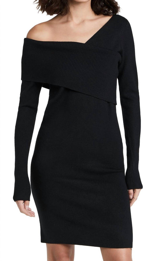 Line And Dot - Sylvie Asymmetrical Mini Sweater Dress