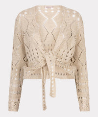 Esqualo - Fancy Open Knit Lurex Bolero