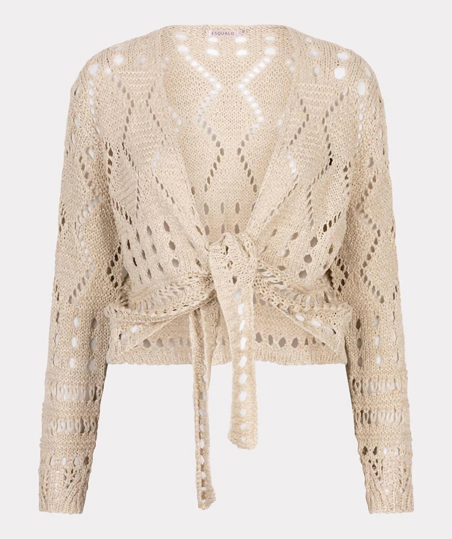 Esqualo - Fancy Open Knit Lurex Bolero