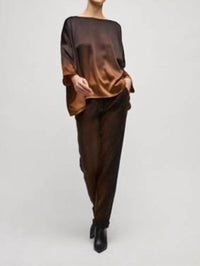 Avant Toi - Degraded 3/4 Sleeve Silk Blouse