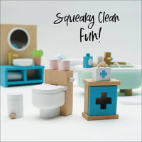 Le Toy Van - Kid's Wooden Dollhouse Bathroom Furniture