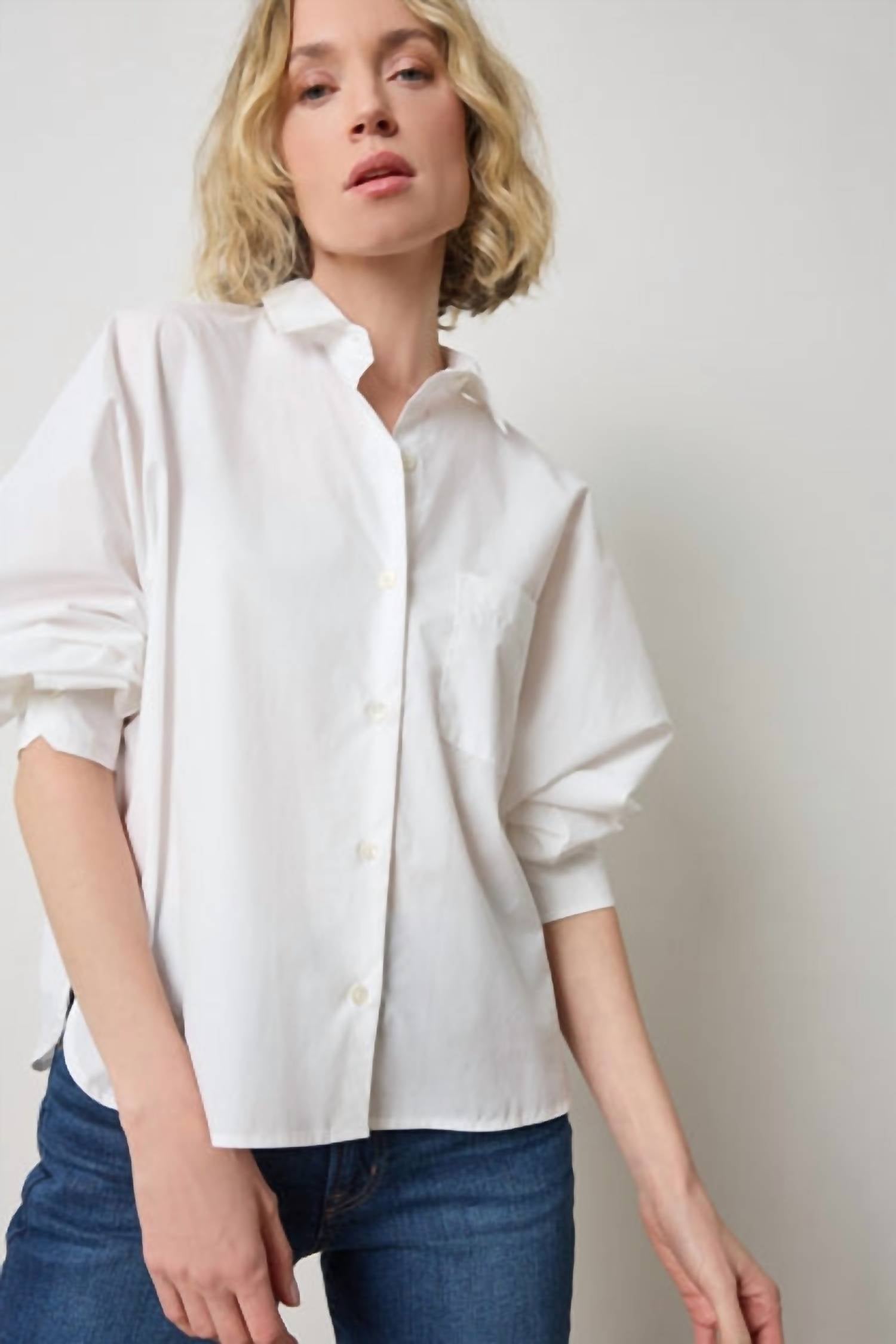 Lilla P - Dolman Sleeve Button Down Top