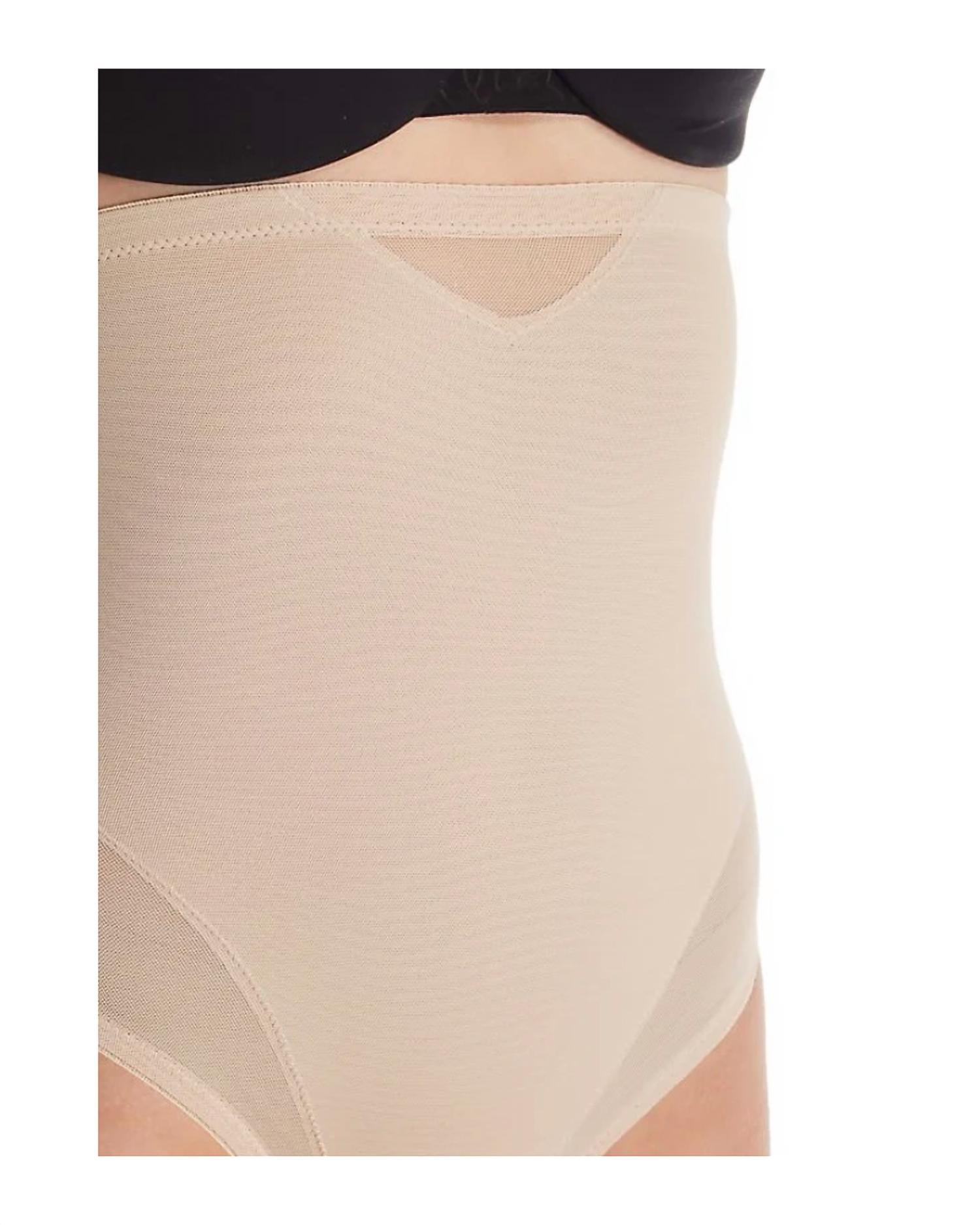 TC Fine Intimates Sheer Shaping & Comfort Hi-waist Thong in nude - women's intimate - detail view