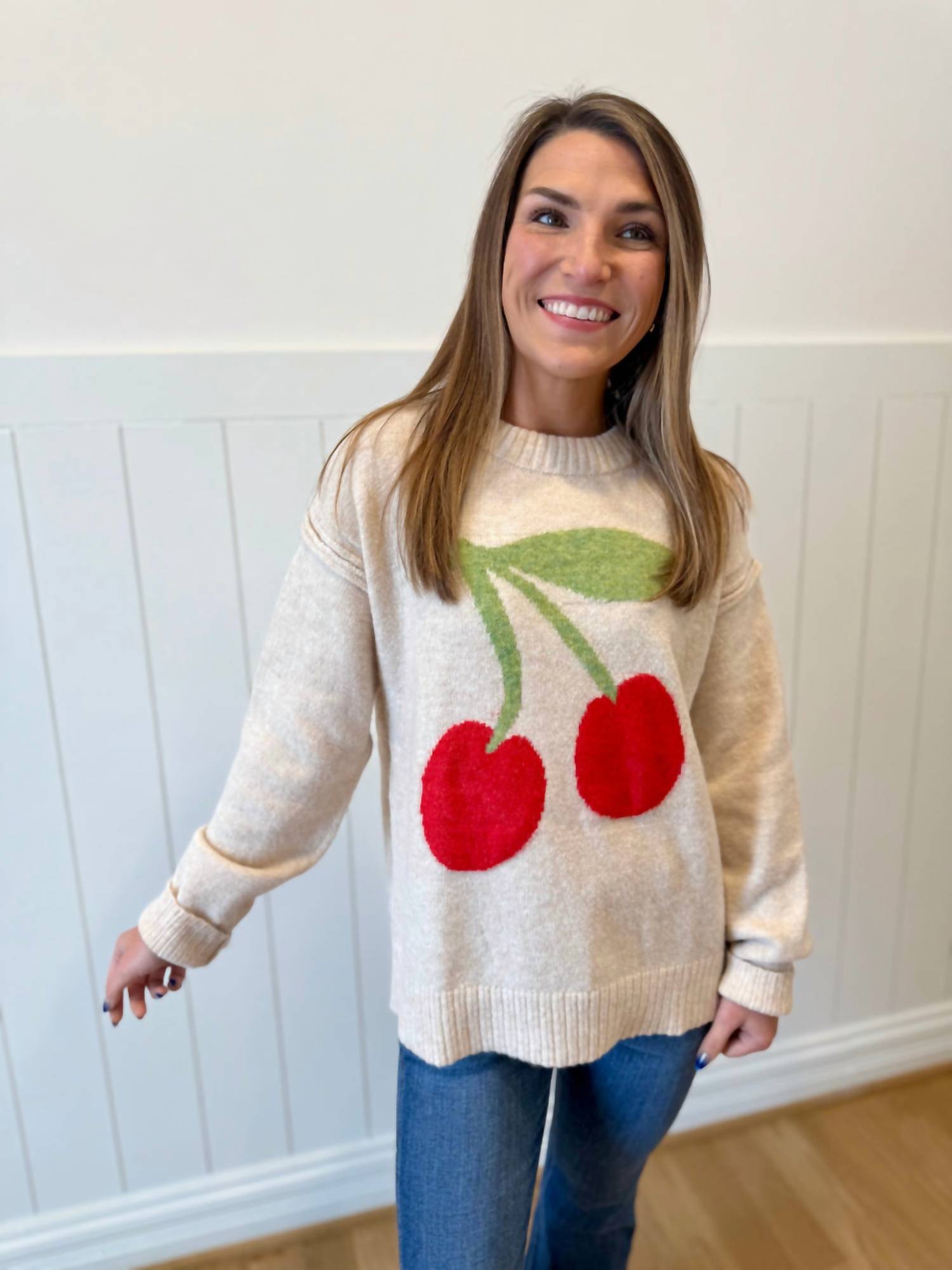 Staccato - Cherries Lightweight Sweater