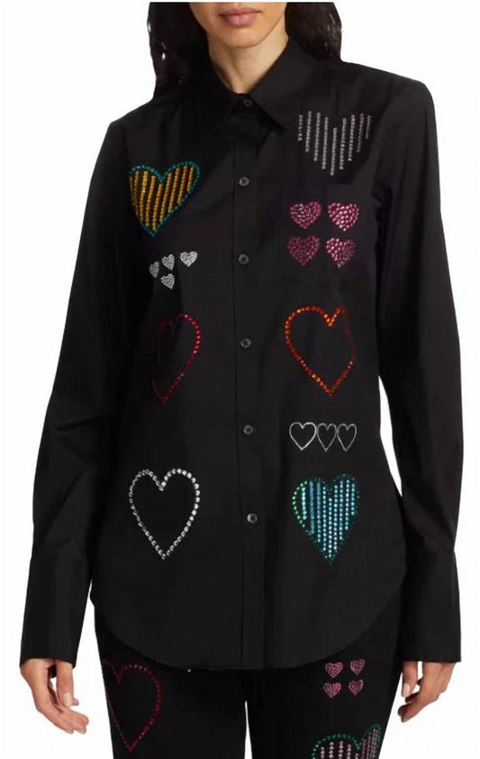 Libertine - Modern Toile Collarless Tunic Blouse Shirt