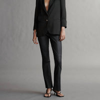 TWP Skinny Love Boot Cut Pants in black oyster - women's pants - detail view