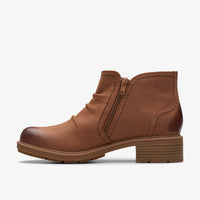 Clarks Women's Hearth Clara Boot in brown - women's shoe - alternate view