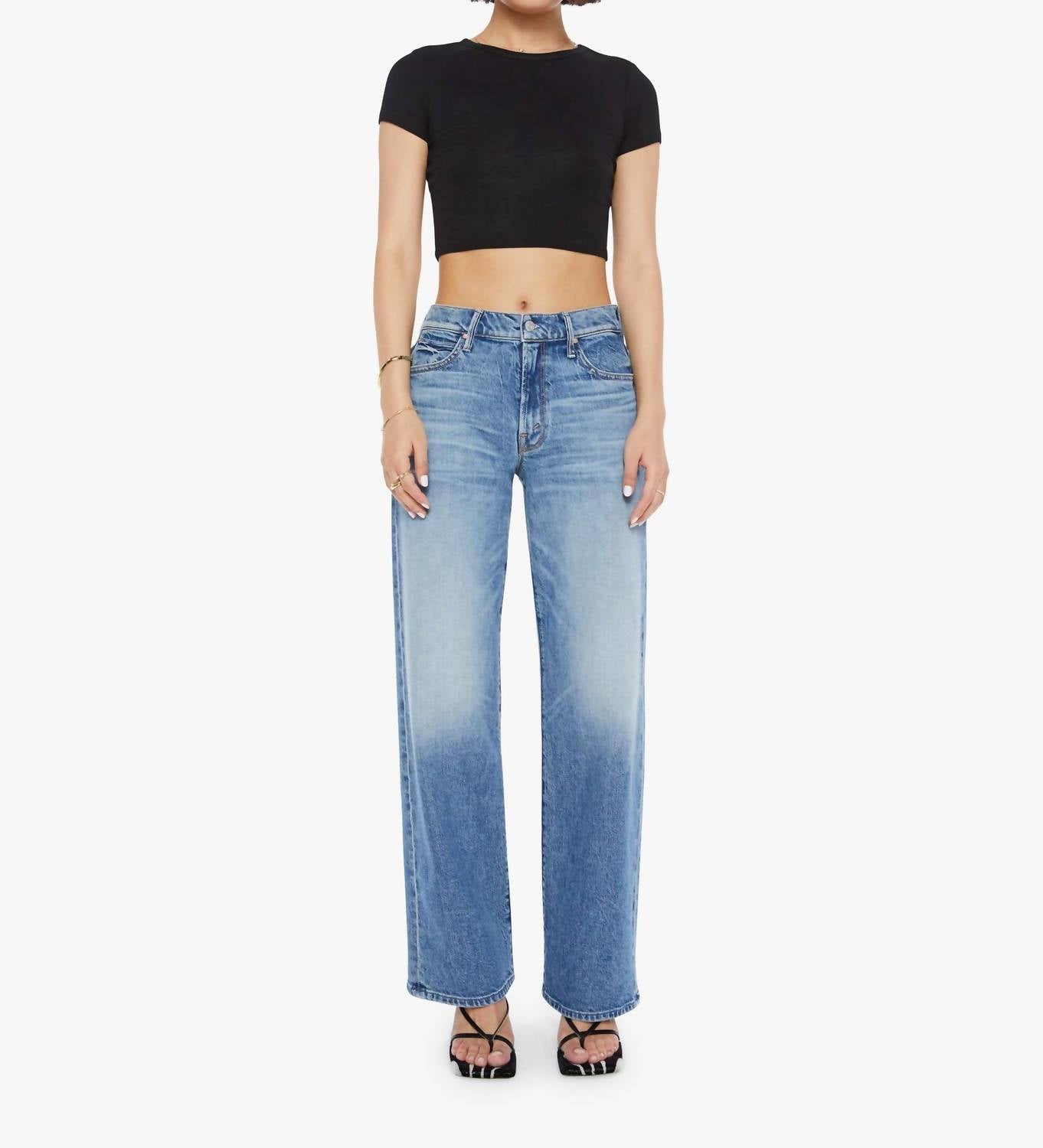 Mother - Lil Mid Rise Tunnel Vision Sneak Jeans
