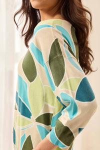 Tribal - Three-Quarter Sleeve Crew neck Sweater