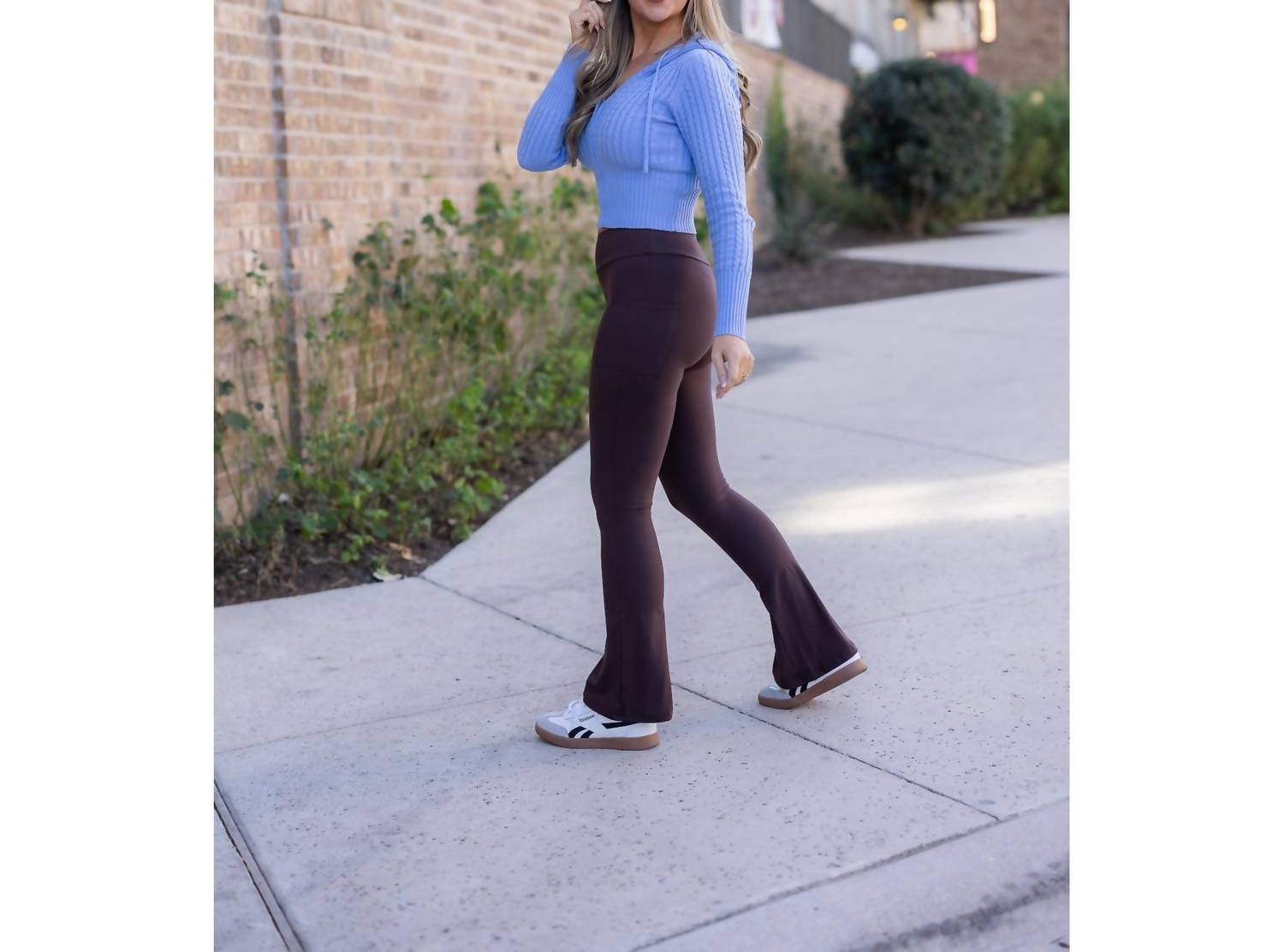 Julia Rose The Flare Leggings in brown - women's pants - view 4