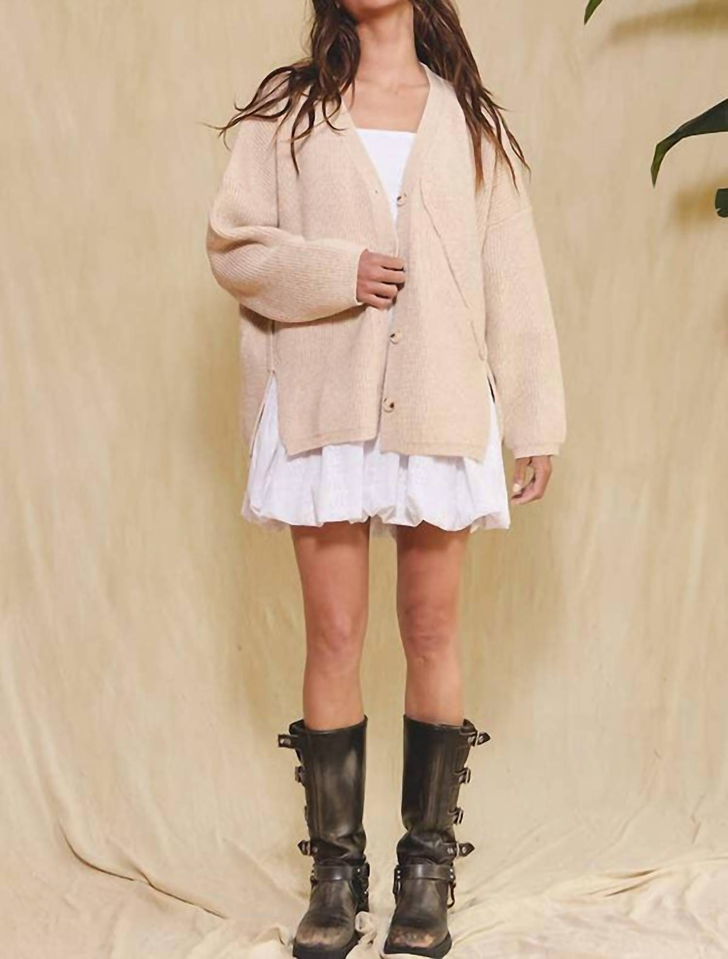 Bucketlist - Oversized On Seam Cardigan
