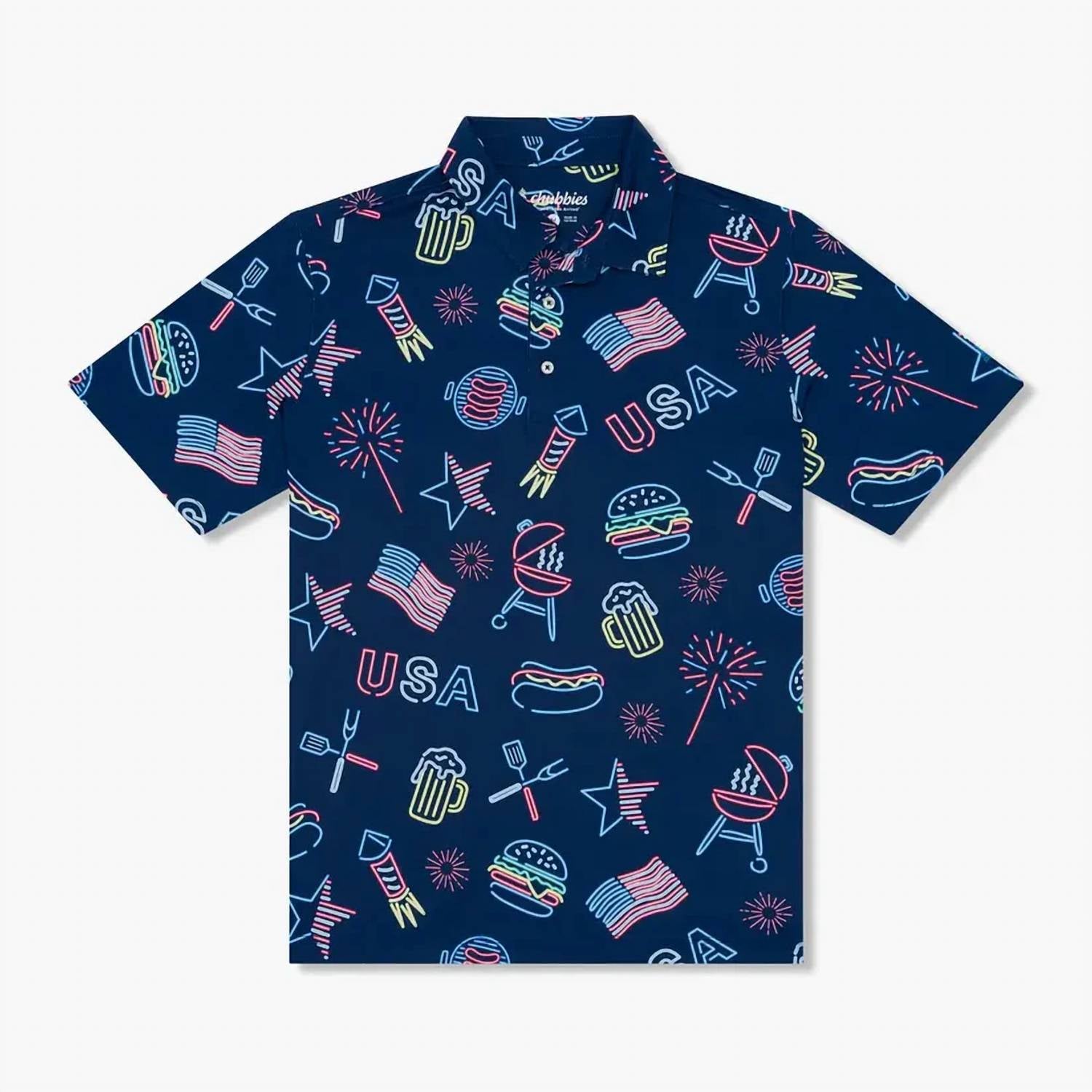 Chubbies - Men's Patriotic Light Performance Polo Shirt
