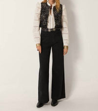 Maison Hotel Marceline Vest in nero - women's jacket - view 4