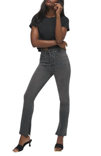GOOD AMERICAN Good Boy Jean in black - women's jeans