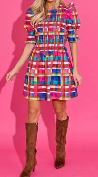 Alden Adair Polly Dress in circus plaid 1 - women's dress