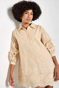 Apricot - Cotton Swing Mini Dress