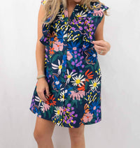 Entro - Floral Button Up Mini Dress