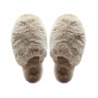 solei sea Women's Wrigley Fur Slipper in cream - women's shoe - detail view