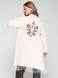 Vilagallo - Eye-catching Back Embellishment Cardigan