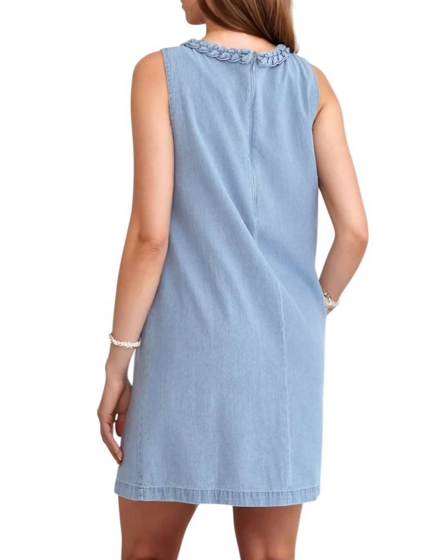Entro - Lune Braided Detailed Sleeveless Sheath Dress