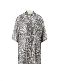 In The Mood For Love - Kenji Long Zebra Shirt Dress