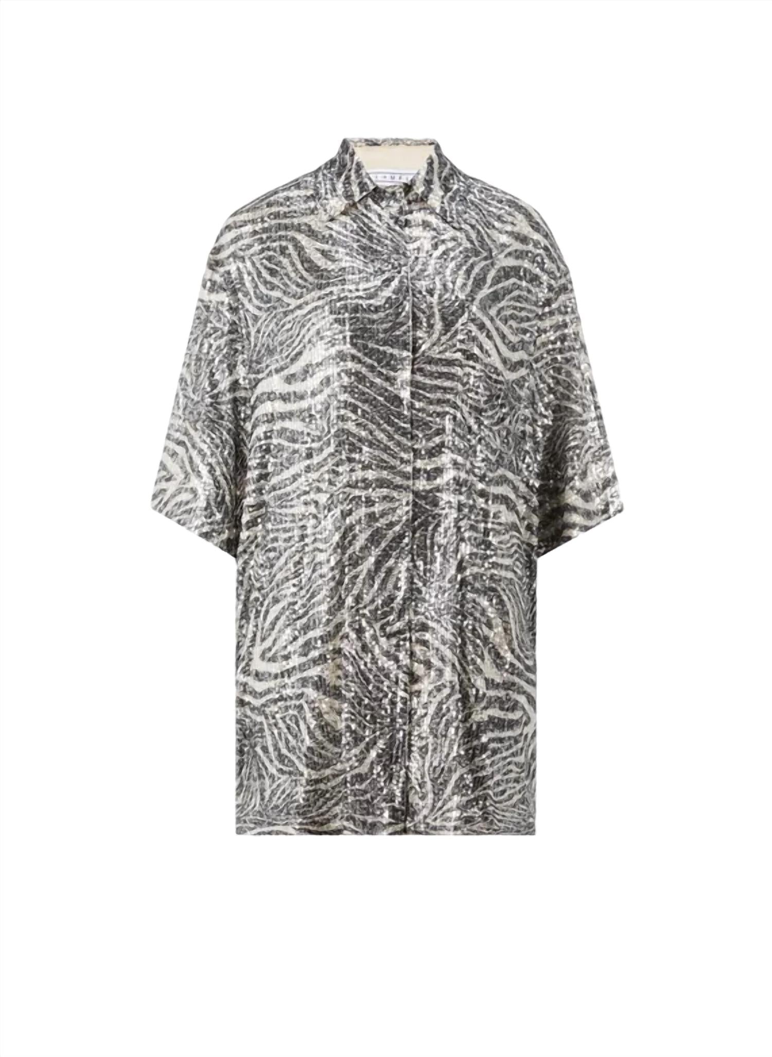 In The Mood For Love - Kenji Long Zebra Shirt Dress