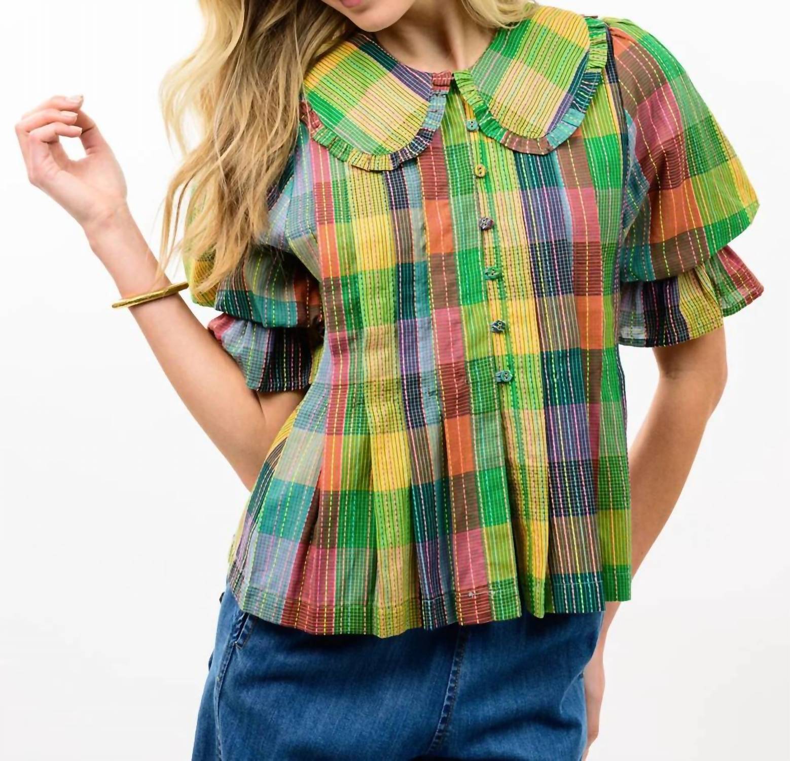 Ivy Jane - Blocks Of Plaid Top